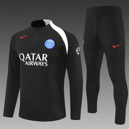 2025/26 PSG Black Half Pull Training Suit (Adults&Kids)