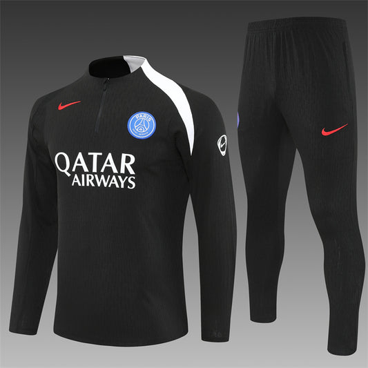 2025/26 PSG Black Half Pull Training Suit (Adults&Kids)