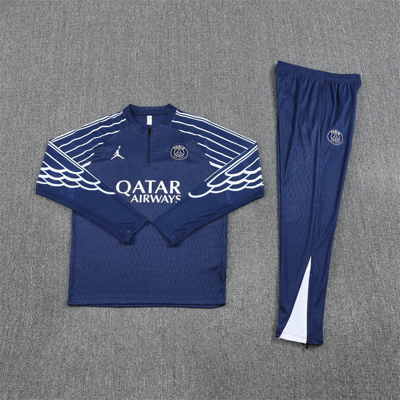 2025/26 Jordan PSG Royal Blue [Champions League Edition] Half Pull Training Suit (Adults&Kids)