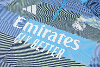 2025/26 Real Madrid Light Blue Half Pull Training Suit (Adults&Kids)