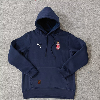 Puma x AC Milan Fleece Lined Hoodie – Official Football Fan Pullover Sweatshirt – Men’s Casual Wear – Sizes S-3XL – Black, White, Navy, Grey & Red