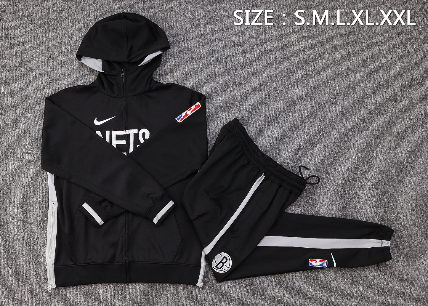 NBA Brooklyn Nets Black Tracksuit – Hoodie & Pants