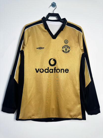 Retro 2001/02 Manchester United Double-Sided Centenary Edition Long-Sleeved Shirt