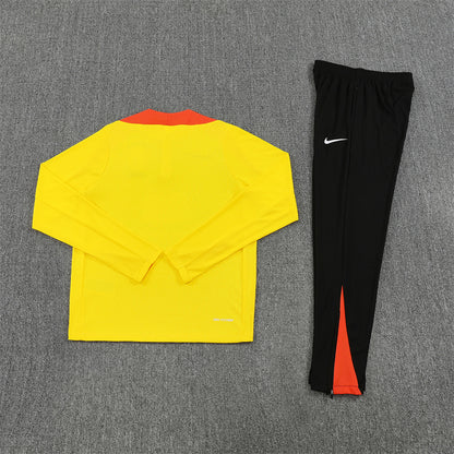 2025/26 Brazil Yellow Half Pull Training Suit (Adults&Kids)