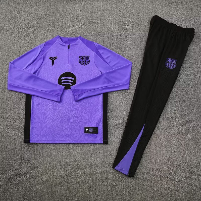 Barcelona 25/26 Purple [Co-Branded] Half-Zip Training Suit