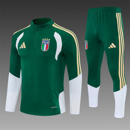 2026/27 Italy Green Half Pull Training Suit