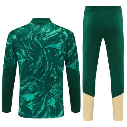 2026/27 Real Madrid Green Camouflage Half Pull Training Suit
