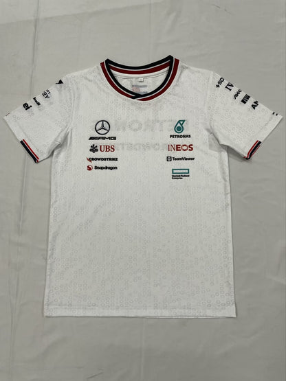 Mercedes AMG Petronas F1 Kids T-Shirt – White 2024 Edition