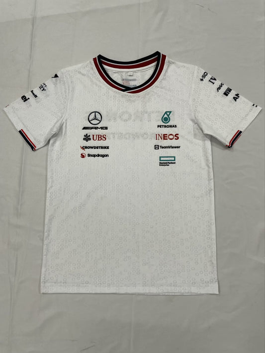 Mercedes AMG Petronas F1 Kids T-Shirt – White 2024 Edition