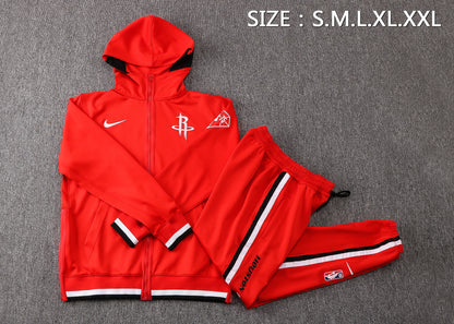 NBA Houston Rockets Red Tracksuit – Hoodie & Pants (S to 2XL)