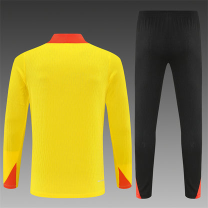 2025/26 Brazil Yellow Half Pull Training Suit (Adults&Kids)