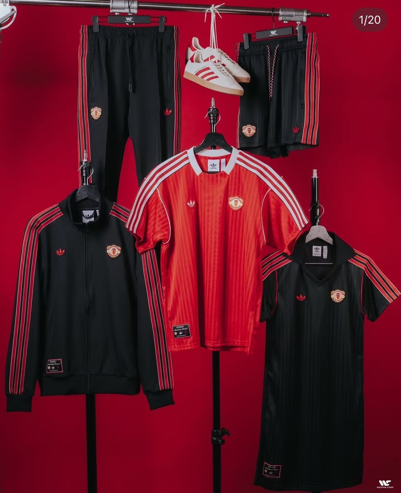 25/26 Manchester United Adidas Originals Retro Jacket Set (S–XXL)