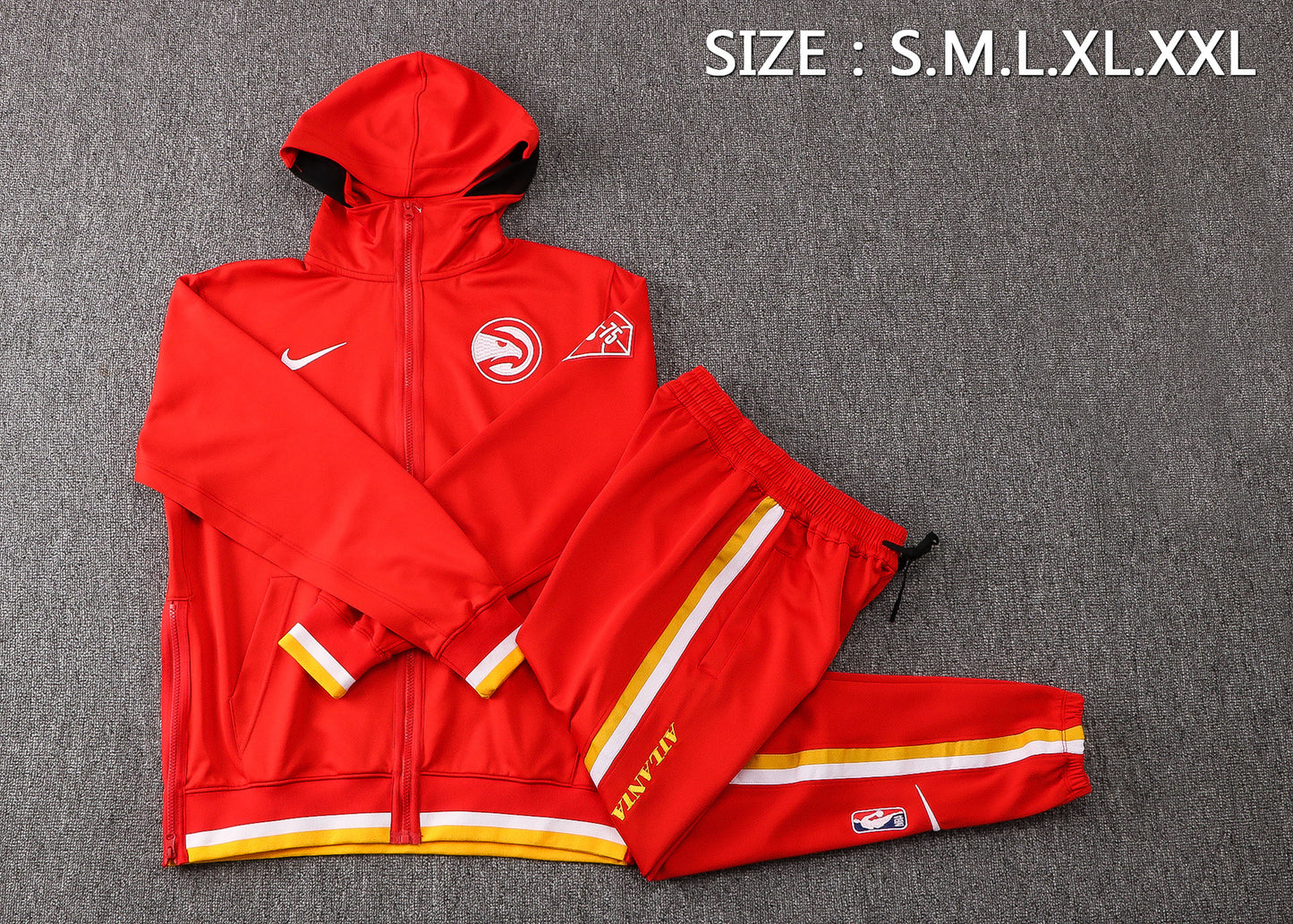 NBA Atlanta Hawks Red Tracksuit – Hoodie & Pants (S to 2XL)
