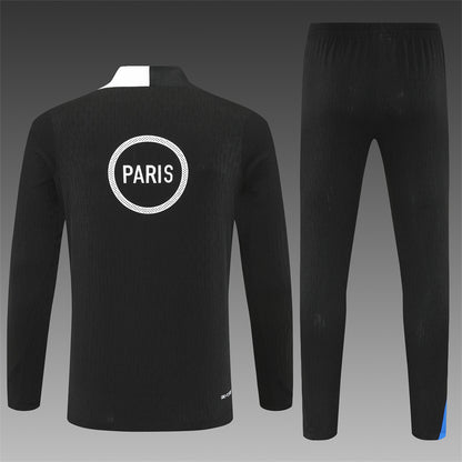 2025/26 PSG Black Half Pull Training Suit (Adults&Kids)