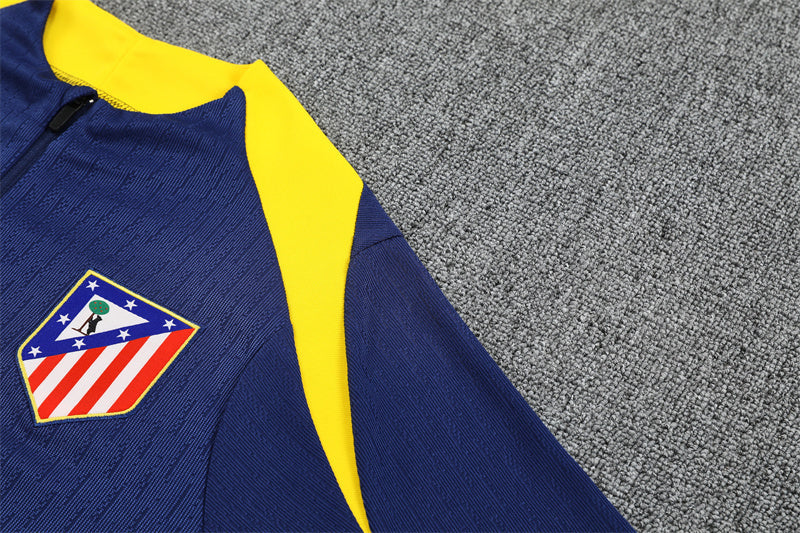2025/26 Atletico Madrid Blue Half Pull Training Suit (Adults&Kids)