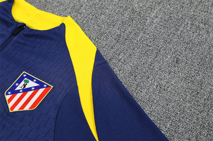 2025/26 Atletico Madrid Blue Half Pull Training Suit (Adults&Kids)