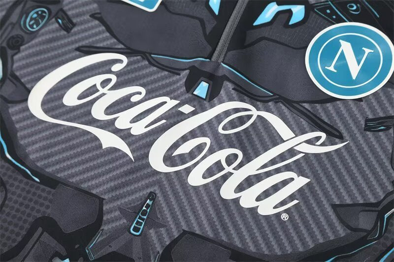 25/26 Napoli Black-Gray Half-Zip Training Suit