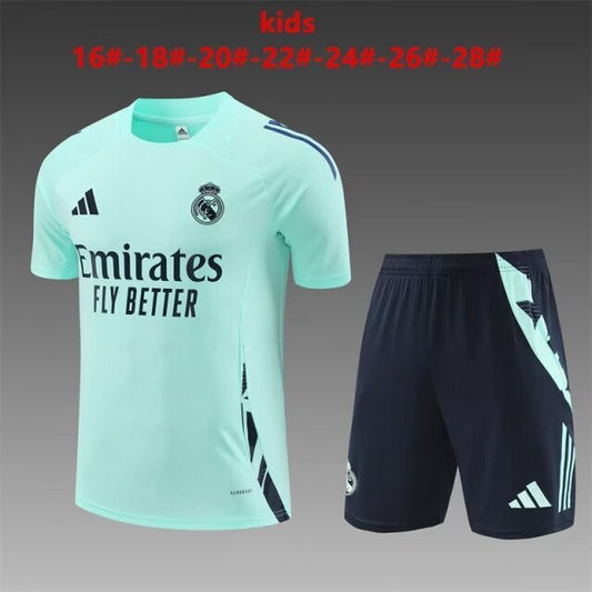 Kids Real Madrid Training Set – Mint/Black