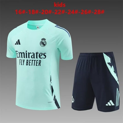 Kids Real Madrid Training Set – Mint/Black