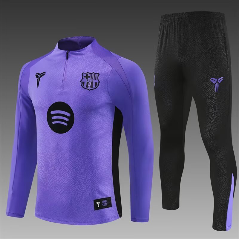 Barcelona 25/26 Purple [Co-Branded] Half-Zip Training Suit