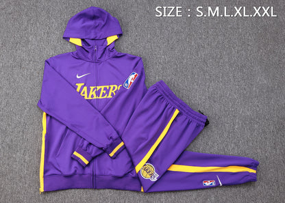 NBA Los Angeles Lakers Purple Tracksuit – Hoodie & Pants (S to 2XL)