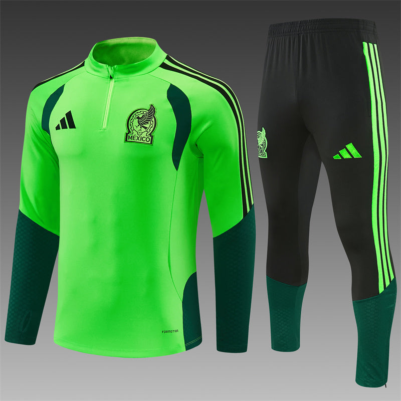 2026/27 Mexico Green Half Pull Training Suit