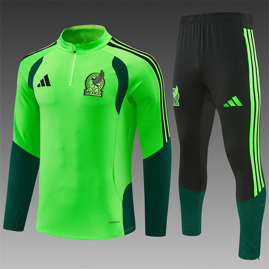 2026/27 Mexico Green Half Pull Training Suit