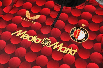 Feyenoord Red Black Half Pull Training Suit S-XXL