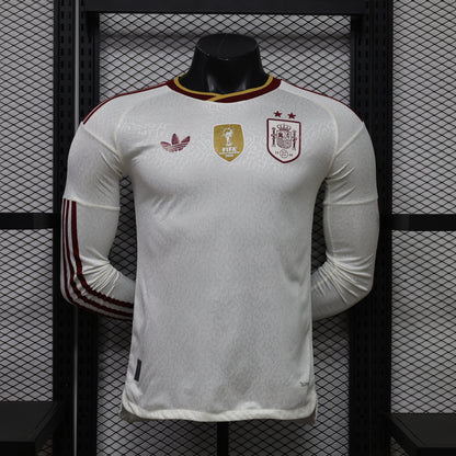2026 Spain away long sleeved 2-star With World Champions Patch Player version World Cup jersey S-3XL