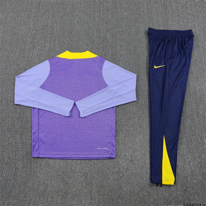 2025/26 Atletico Madrid Purple Half Pull Training Suit (Adults&Kids)