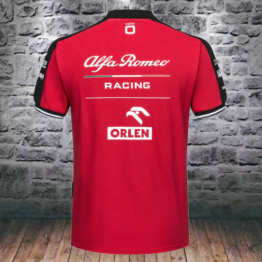 Alfa Romeo F1 Team Polo Shirt – Red/White/Black Edition S–5XL