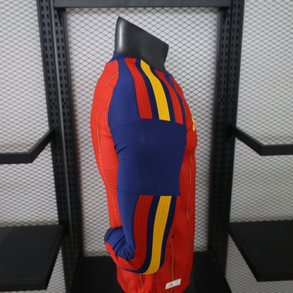 2026 Spain home long sleeved 2-star With World Champions Patch Player version World Cup jersey S-3XL