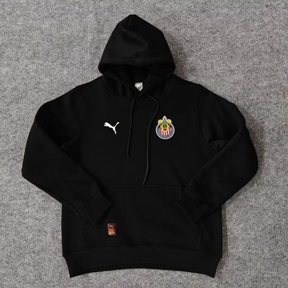 Puma x Chivas Guadalajara Fleece Lined Hoodie – Official Football Fan Pullover Sweatshirt – Men’s Casual Wear – Sizes S-3XL – Black, White, Grey, Beige, Navy & Red