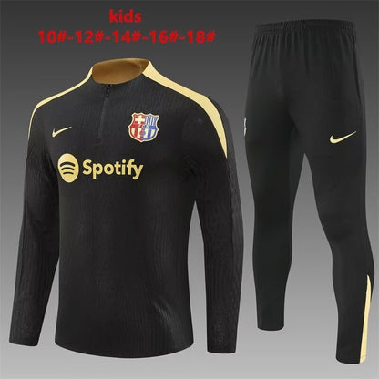 FC Barcelona Kids Training Suit – Black/Gold Edition