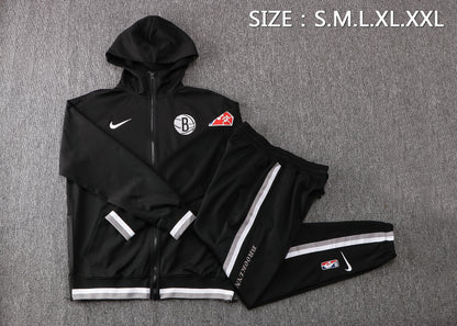 NBA Brooklyn Nets Black Tracksuit – Hoodie & Pants (S to 2XL)
