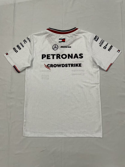 Mercedes AMG Petronas F1 Kids T-Shirt – White 2024 Edition
