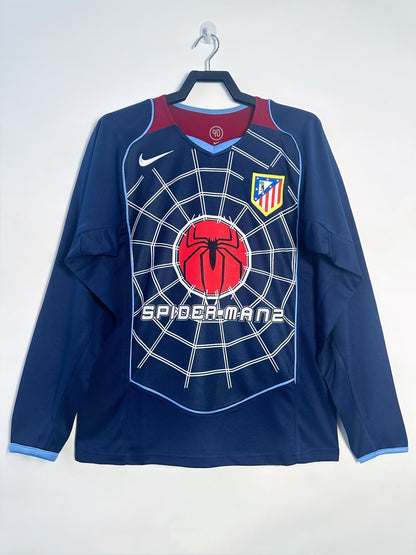 Retro 2004/05 Atletico Madrid away long sleeved Spiderman
