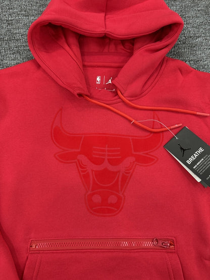 Kids # NBA Bulls Zipper Hoodie Red