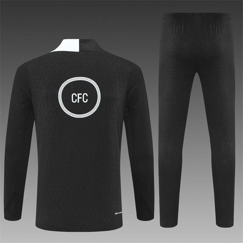 2025/26 Chelsea Black Half Pull Training Suit (Adults&Kids)
