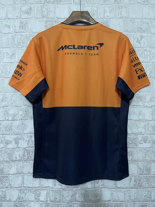 McLaren F1  Team T-Shirt – Round Neck Papaya & Navy (S–5XL, Unisex)