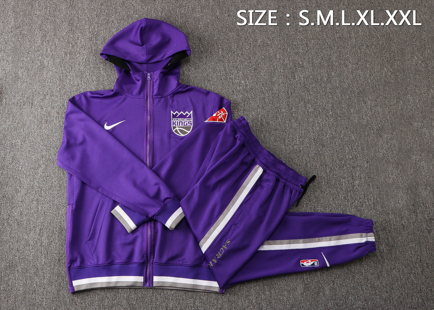 NBA Sacramento Kings Purple Tracksuit – Hoodie & Pants (S to 2XL)