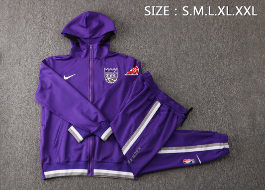 NBA Sacramento Kings Purple Tracksuit – Hoodie & Pants (S to 2XL)