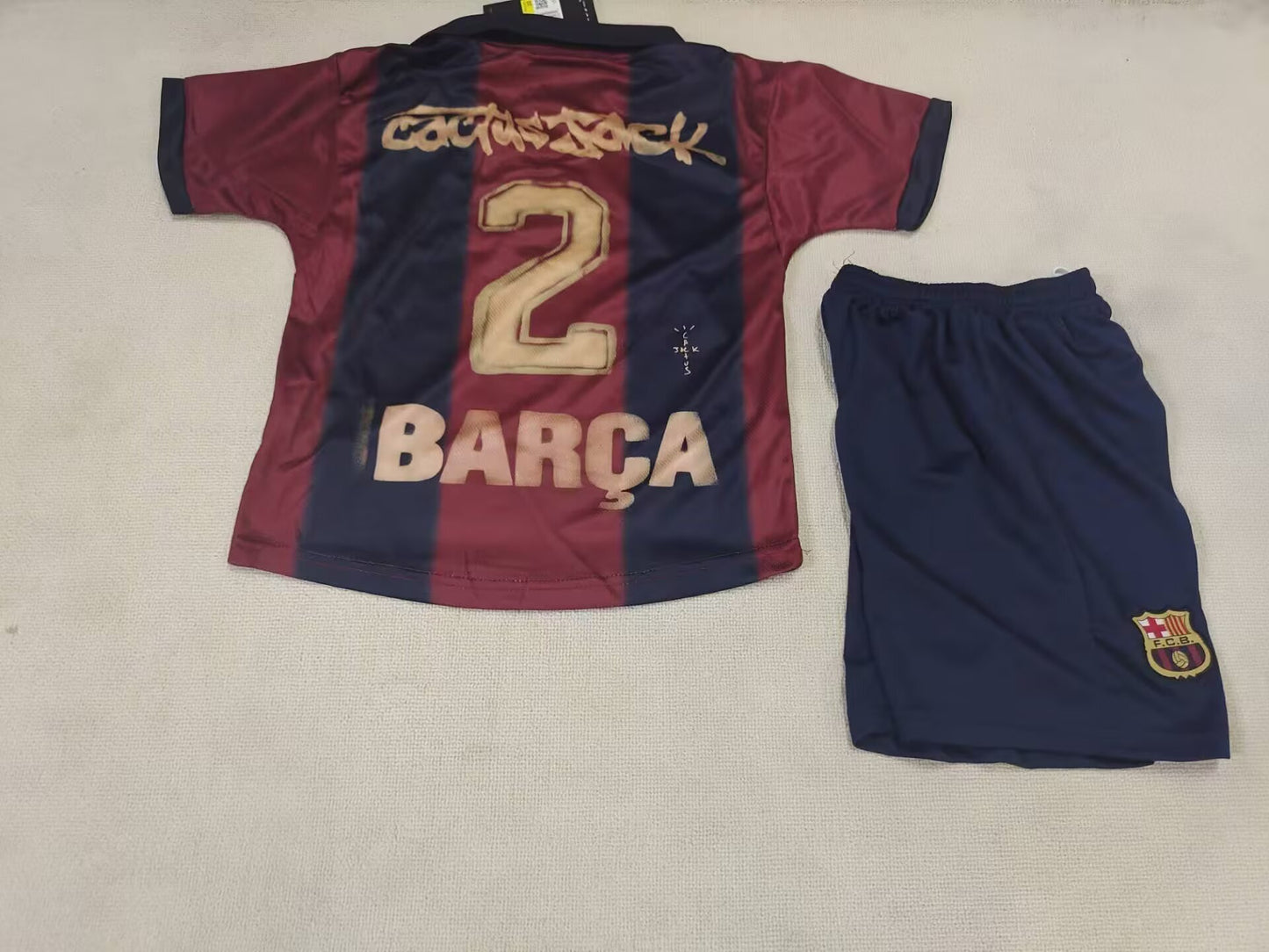 25/26 Kids Barcelona Retro Edition Size16-30
