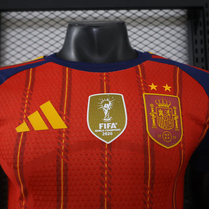 2026 Spain home 2-star With World Champions Patch Player version World Cup jersey S-3XL
