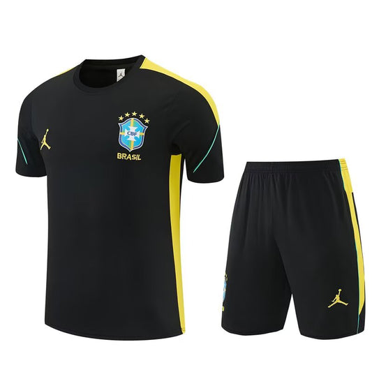 Jordan Brazil 2026/27 black with yellow training suit voorkant